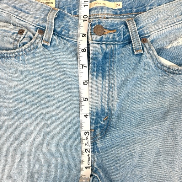 Levi's Premium Baggy Dad Jeans Women's 24x30 Distressed Relaxed Fit Big E Tag - Picture 14 of 15